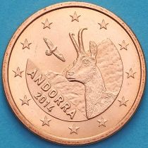 Андорра 5 евроцентов 2014 год.