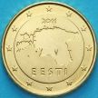 Монета Эстония 10 евроцентов 2011 год. 