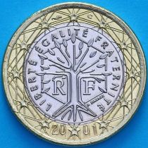 Франция 1 евро 2001 год.