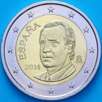 Испания 2 евро 2014 год. Хуан Карлос I