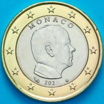 Монако 1 евро 2021 год. Тип 2