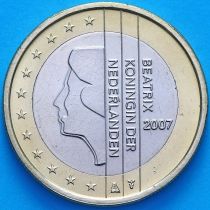 Нидерланды 1 евро 2007 год.