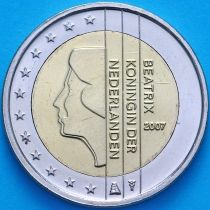 Нидерланды 2 евро 2007 год.