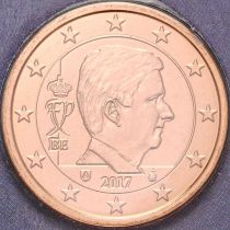 Бельгия 1 евроцент 2017 год. BU