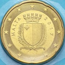 Мальта 20 евроцентов 2017 год. F. BU