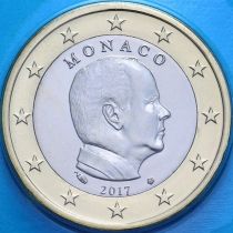 Монако 1 евро 2017 год. BU