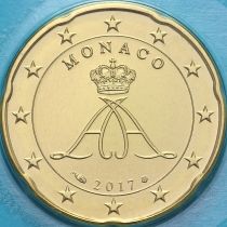 Монако 20 евроцентов 2017 год. BU