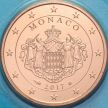 Монета Монако 5 евроцентов 2017 год.  BU