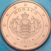 Монако 5 евроцентов 2017 год.  BU