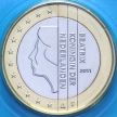 Монета Нидерланды 1 евро 2011 год. BU