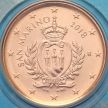 Монета Сан Марино 1 евроцент 2018 год. BU