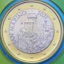 Сан Марино 1 евро 2021 год. BU