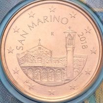 Сан Марино 5 евроцентов 2018 год. BU