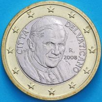Ватикан 1 евро 2008 год.