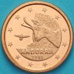 Монета Андорра 1 евроцент 2018 год.