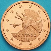 Андорра 2 евроцента 2018 год.