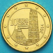 Австрия 10 евроцентов 2014 год.