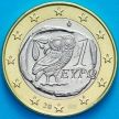 Монета Греция 1 евро 2002 год. Без знака монетного двора.