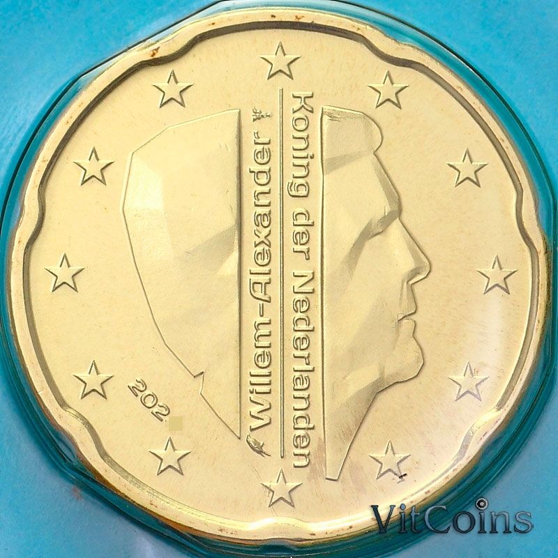 Монета Нидерланды 20 евроцентов 2025 год. BU