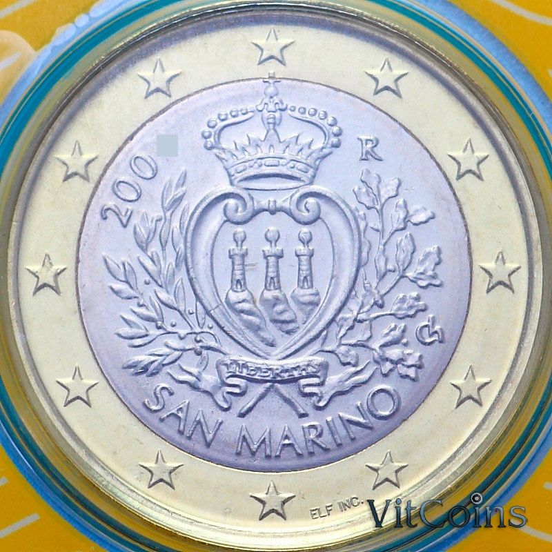 Монета Сан Марино 1 евро 2003 год.  BU