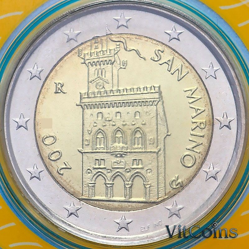 Монета Сан Марино 2 евро 2003 год. BU