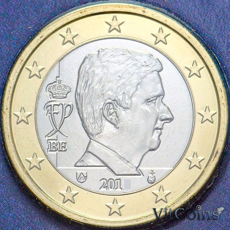 Монета Бельгия 1 евро 2016 год. BU