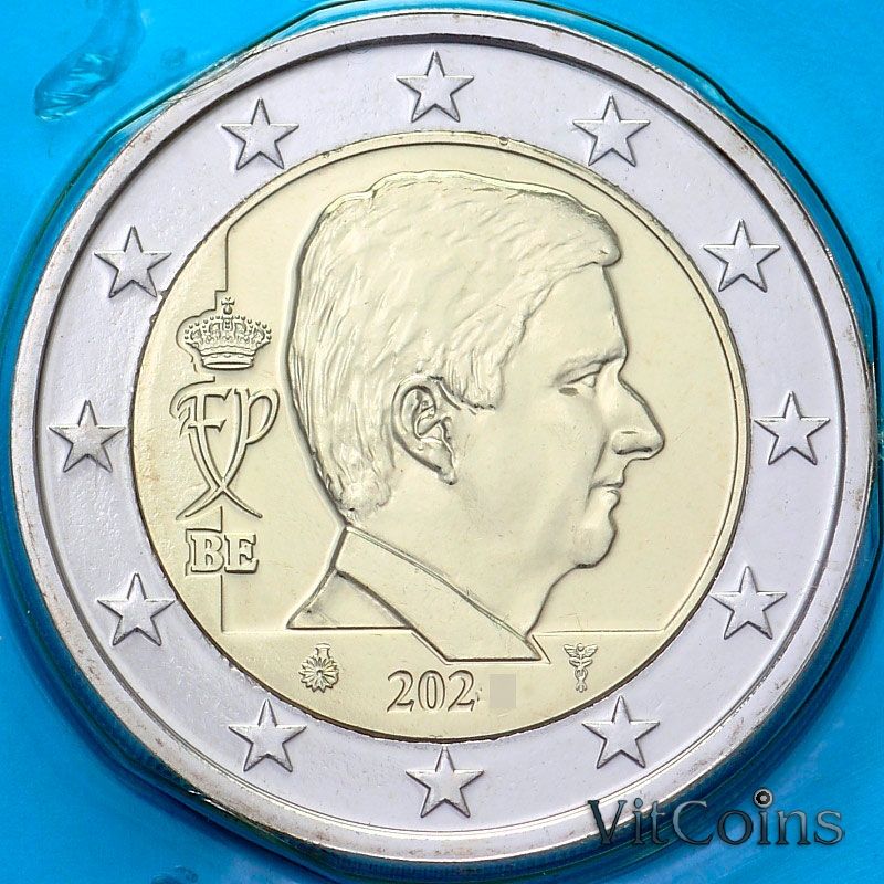 Монета Бельгия 2 евро 2025 год. BU