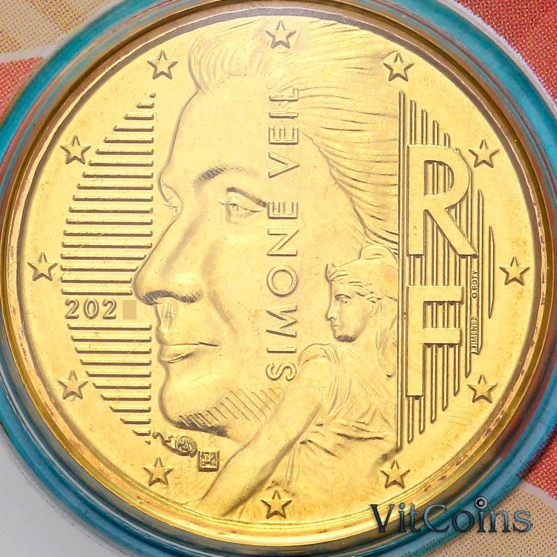 Монета Франция 10 евроцентов 2026 год. BU