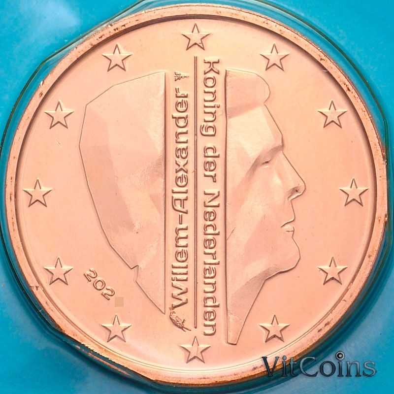 Монета Нидерланды 2 евроцента 2025 год. BU