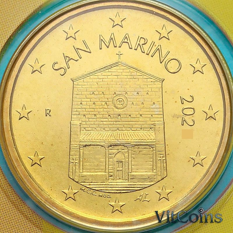 Монета Сан Марино 10 евроцентов 2020 год. BU