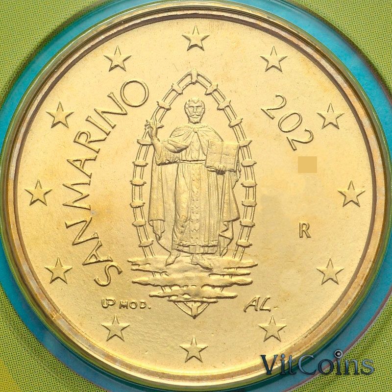 Монета Сан Марино 50 евроцентов 2020 год. BU