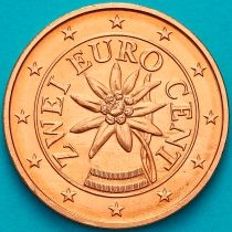 Австрия 2 евроцента 2019 год. На монете есть дата 2019 г.