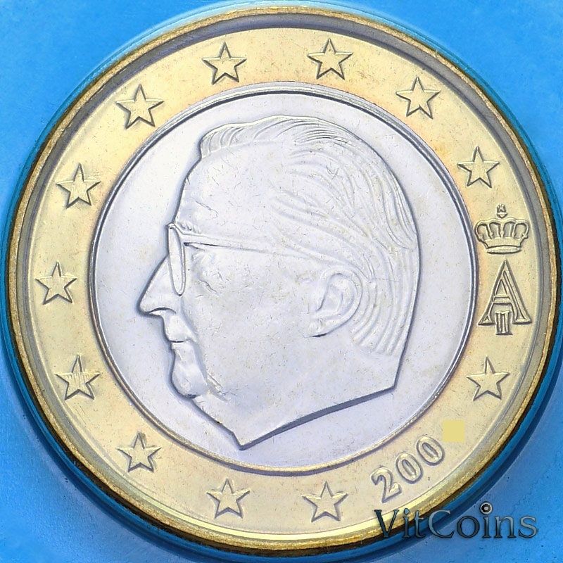 Монета Бельгия 1 евро 2007 год. BU