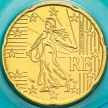Монета Франция 20 евроцентов 2009 год. Монета из набора. На монете есть дата 2009