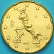 Монета Италия 20 евроцентов 2010 год.  На монете есть дата 2010