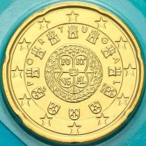 Португалия 20 евроцентов 2008 год. Монета из набора. На монете есть дата