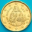 Монета Сан Марино 20 евроцентов 2007 год.