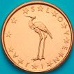 Монета Словения 1 евроцент 2018 год. На монете есть дата 2018