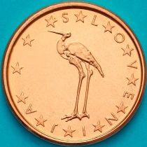 Словения 1 евроцент 2007 год. На монете есть дата 2007
