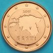Монета Эстония 1 евроцент 2011 год.