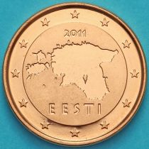 Эстония 1 евроцент 2011 год.