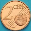 Монета Нидерланды 2 евроцента 2001 год. (тип 1).  На монете есть дата 2001