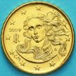 Монета Италия 10 евроцентов 2009 год.