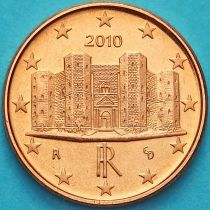 Италия 1 евроцент 2010 год.
