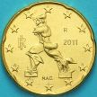 Монета Италия 20 евроцентов 2011 год.