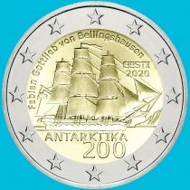 Эстония 2 евро 2020 год. Открытие Антарктиды