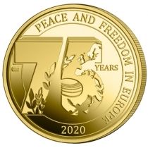Бельгия 2, 5 евро 2020 год. 75 лет Мира и Свободы. BU