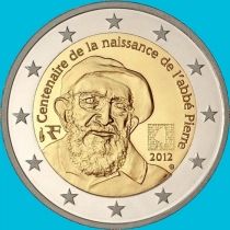 Франция 2 евро 2012 год. Аббат Пьер
