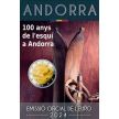 Монеты Андорра 2 евро 2024 год. 100 лет лыжному спорту в Андорре. Буклет