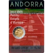 Андорра 2 евро 2025 год. Игры малых государств Европы. Буклет